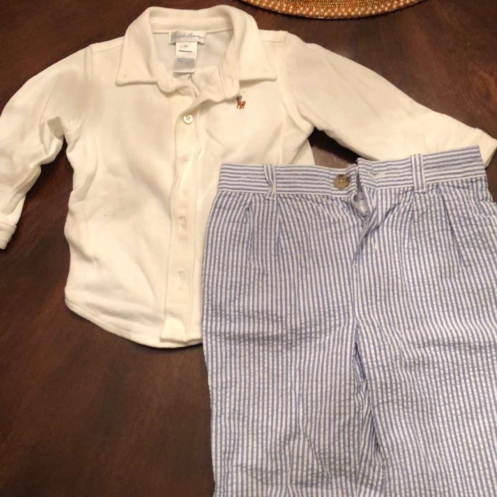 RALPH LAUREN Boys shirt/pant set